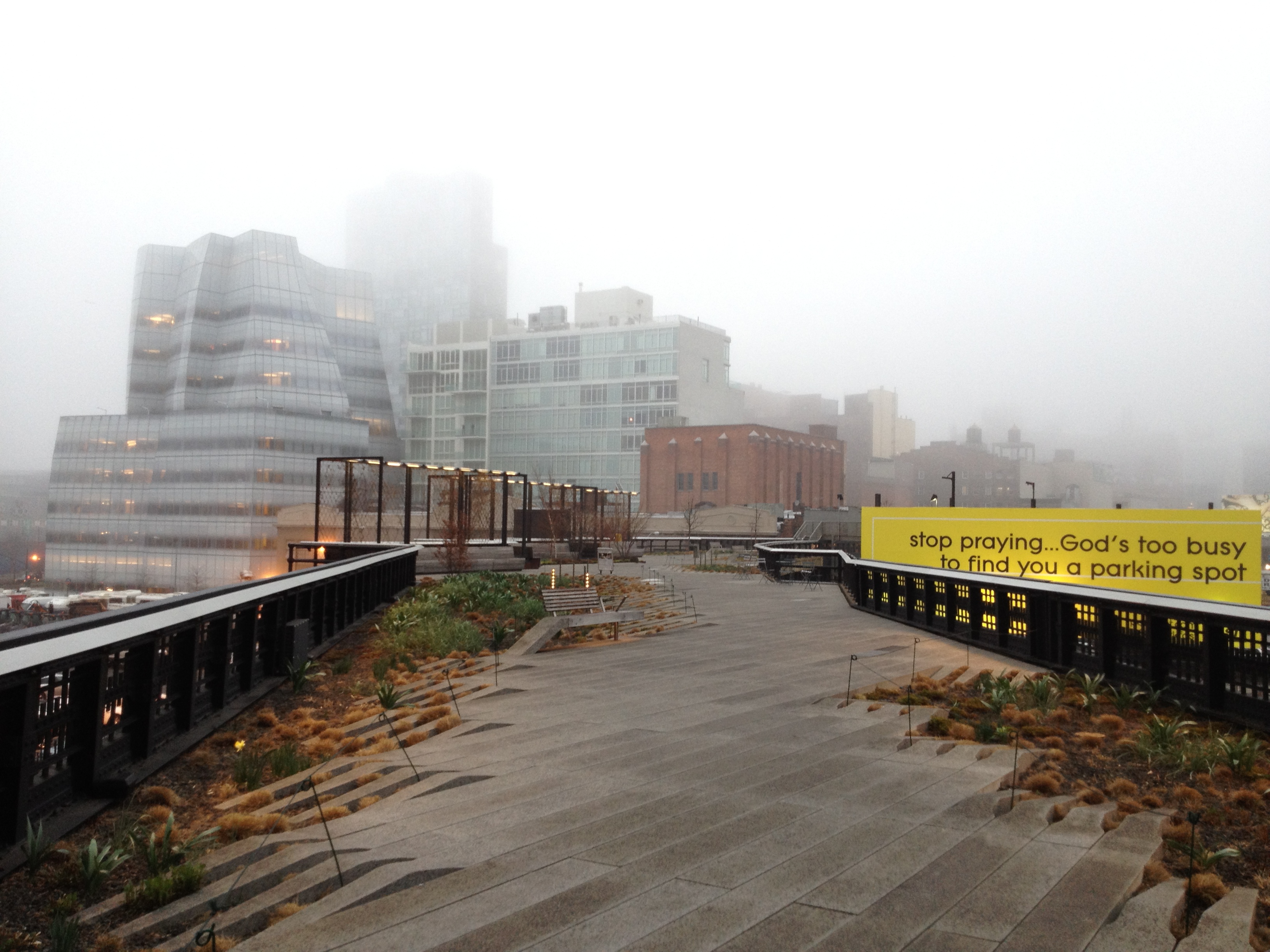 La High Line e la nebbia del mattino